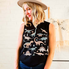 Load image into Gallery viewer, Boho Dinosaur Muscle Tank - Tiny Beast Designs