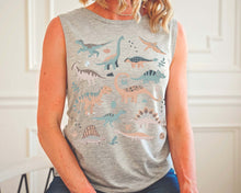 Load image into Gallery viewer, Boho Dinosaur Muscle Tank - Tiny Beast Designs