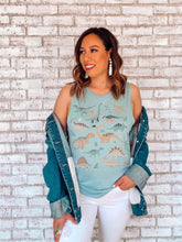 Load image into Gallery viewer, Boho Dinosaur Muscle Tank - Tiny Beast Designs
