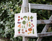 Load image into Gallery viewer, Garden Veggies Tote Bag