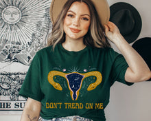 Load image into Gallery viewer, Don't Tread on Me Uterus Shirt - Tiny Beast Designs