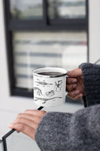 Load image into Gallery viewer, Enamel Paleontology Coffee Mug - Tiny Beast Designs