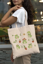 Load image into Gallery viewer, Garden Frog Tote Bag