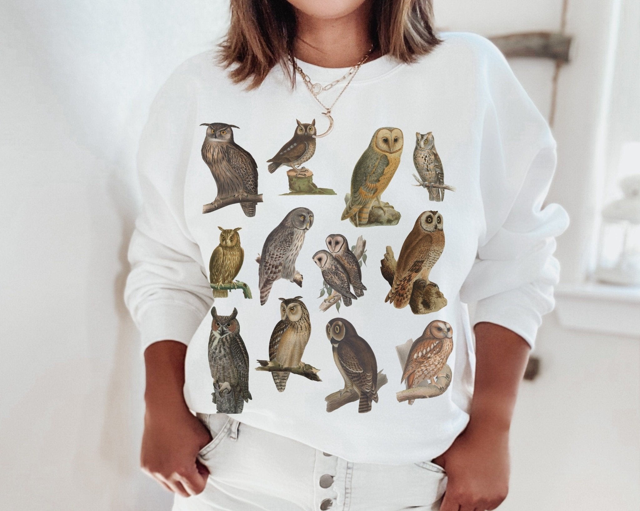 Owl best sale sweatshirt womens