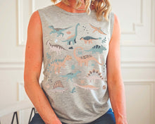 Load image into Gallery viewer, Boho Dinosaur Muscle Tank - Tiny Beast Designs
