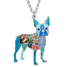 Load image into Gallery viewer, Boston Terrier Enamel Necklace - Tiny Beast Designs
