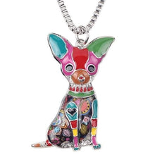 Load image into Gallery viewer, Chihuahua Enamel Necklace - Tiny Beast Designs
