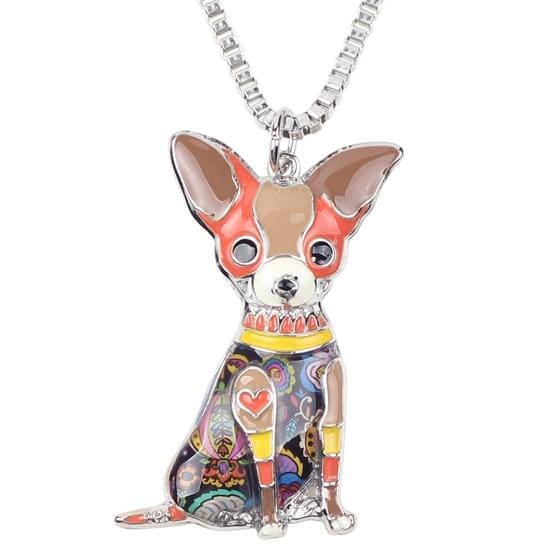 Chihuahua Enamel Necklace - Tiny Beast Designs