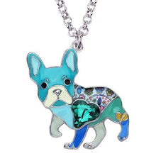Load image into Gallery viewer, French Bulldog Enamel Necklace - Tiny Beast Designs
