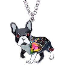 Load image into Gallery viewer, French Bulldog Enamel Necklace - Tiny Beast Designs
