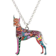 Load image into Gallery viewer, Great Dane Enamel Necklace - Tiny Beast Designs
