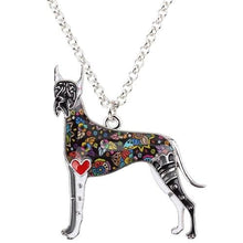 Load image into Gallery viewer, Great Dane Enamel Necklace - Tiny Beast Designs
