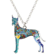 Load image into Gallery viewer, Great Dane Enamel Necklace - Tiny Beast Designs
