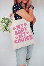 Load image into Gallery viewer, My Body My Choice Tote Bag - Tiny Beast Designs
