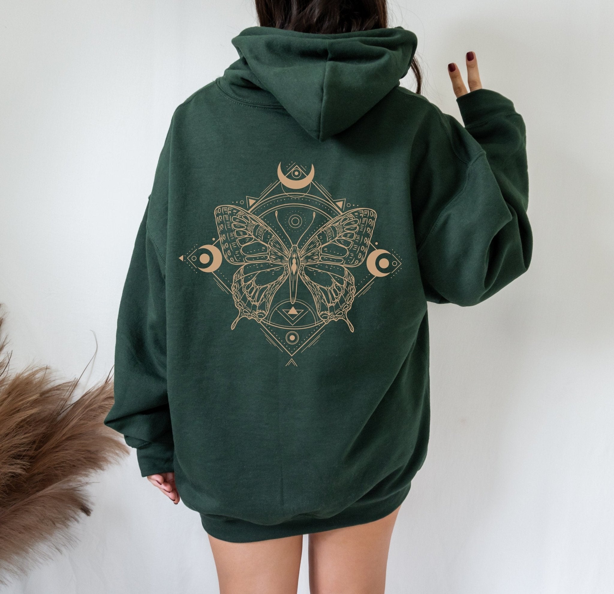 Green 2025 butterfly hoodie