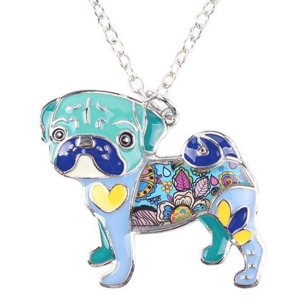 Pug Enamel Necklace - Tiny Beast Designs