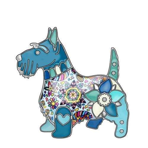 Scottish Terrier Enamel Brooch - Tiny Beast Designs