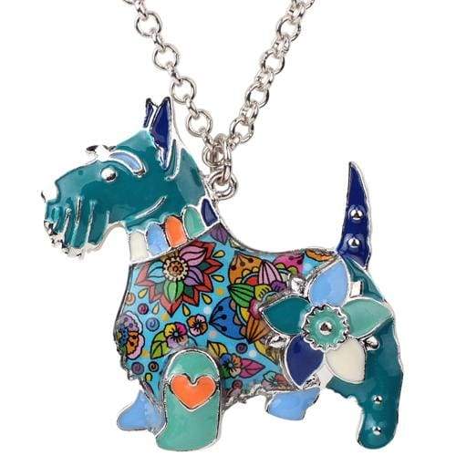 Scottish Terrier Enamel Necklace - Tiny Beast Designs