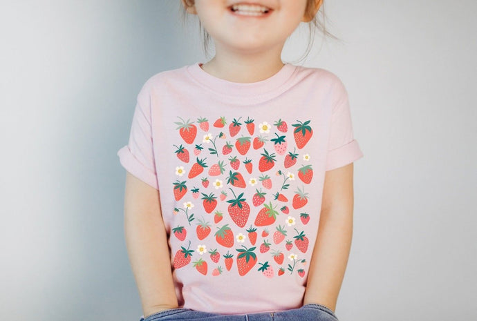 Strawberry Fields Toddler Tee - Tiny Beast Designs