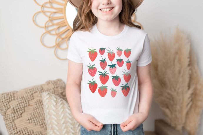 Strawberry Harvest Youth Shirt - Tiny Beast Designs