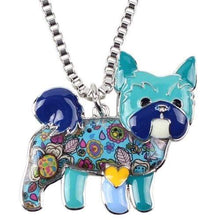 Load image into Gallery viewer, Yorkie Enamel Necklace - Tiny Beast Designs
